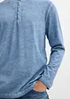 Maglia serafino a maniche lunghe in look lavato in puro cotone biologico, bonprix