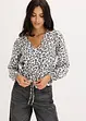 Blusa corta con arricciature, bonprix