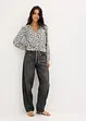 Blusa corta con arricciature, bonprix