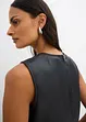 Top in similpelle, bonprix