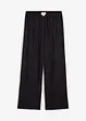 Pantaloni con elastico in vita in misto viscosa operato, bonprix