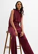 Pantaloni con elastico in vita in misto viscosa operato, bonprix