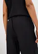 Pantaloni con elastico in vita in misto viscosa operato, bonprix