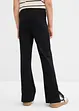Pantaloni a gamba svasata in jersey elasticizzato misto con cotone biologico (confezione da 2), bonprix