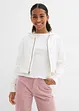 Felpa con zip e cappuccio in puro cotone biologico, bonprix