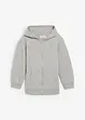 Felpa con zip e cappuccio in morbido misto cotone biologico, bonprix