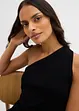 Top monospalla in maglia di misto viscosa, bonprix