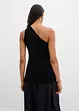 Top monospalla in maglia di misto viscosa, bonprix