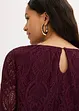 Blusa in pizzo con volant, bonprix