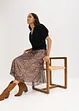 Gonna midi in mesh morbido, bonprix
