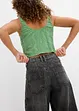 Jeans barrel super soft, vita media, bonprix