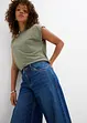 Jeans wide leg, vita media, bonprix