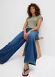 Jeans wide leg, vita media, bonprix