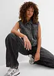 Gilet in jeans di cotone, bonprix