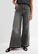 Jeans cropped wide leg, vita alta, bonprix