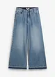 Jeans cropped wide leg, vita alta, bonprix