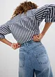 Jeans cropped wide leg, vita alta, bonprix
