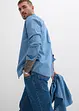 Camicia in puro cotone a maniche lunghe con toppe ai gomiti, bonprix