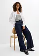 Jeans wide leg super soft, vita alta, bonprix