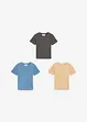 T-shirt in puro cotone biologico (pacco da 3), bonprix