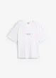 T-shirt in puro cotone biologico con scritta in 3D, loose fit, bonprix