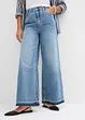 Jeans cropped wide leg, vita alta, bonprix