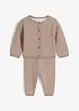 Cardigan e pantaloni in misto cotone (set 2 pezzi), bonprix