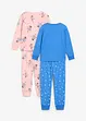 Pigiama in puro cotone biologico (set 4 pezzi), bonprix