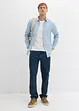 Camicia elasticizzata con cotone, slim fit, bonprix