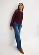 Blusa in pizzo con volant, bonprix