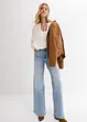 Jeans wide leg a vita alta, bonprix
