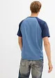 Maglia serafino a maniche corte in puro cotone biologico effetto lavato, bonprix