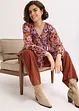 Blusa di chiffon con volant, bonprix