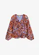 Blusa di chiffon con volant, bonprix