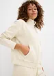 Felpa con zip in puro cotone biologico, bonprix