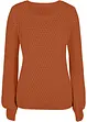 Maglione in maglia operata di misto cotone, bonprix