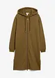 Felpa extra lunga con zip e spacchi laterali, bonprix