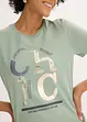 T-shirt con stampa glitterata, bonprix