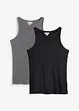 Top a costine in puro cotone biologico (pacco da 2), bonprix