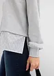 Felpa con inserto di camicia, bonprix