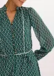Abito di chiffon con rifiniture a contrasto, bonprix