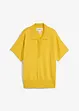 Maglia in filato fine misto seta con colletto a polo, bonprix