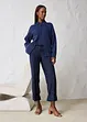 Pantaloni a zampa in misto lana, bonprix