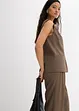 Gilet lungo con trama twill, bonprix