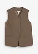 Gilet lungo con trama twill, bonprix