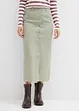 Gonna midi in twill, bonprix