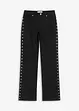 Pantaloni in twill con borchiette, bonprix