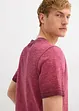 Maglia serafino a maniche corte  in puro cotone biologico effetto lavato, bonprix
