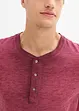 Maglia serafino a maniche corte  in puro cotone biologico effetto lavato, bonprix