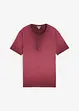 Maglia serafino a maniche corte  in puro cotone biologico effetto lavato, bonprix
